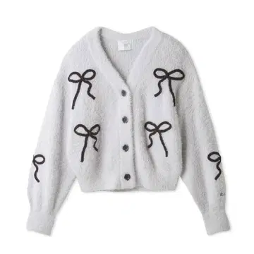 인기 완판 젤라또피케 HALLOWEEN 리본 페더 가디건