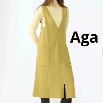 [새상품] Aga x NORITAKE 압축 울 조젯 오버롤 스커트