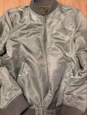 nano universe MA-1 스타일 올리브 그린 자켓