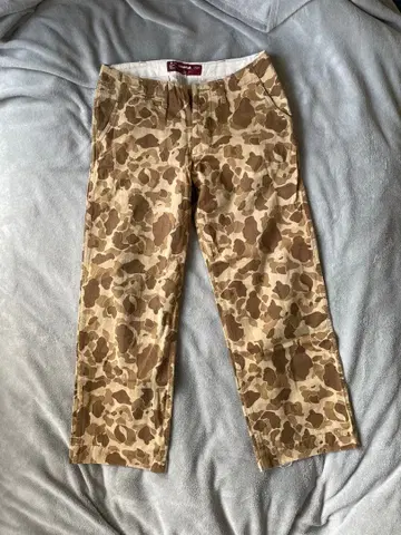 HIDEANESSEEK 카모플라쥬 스트레이트 팬츠