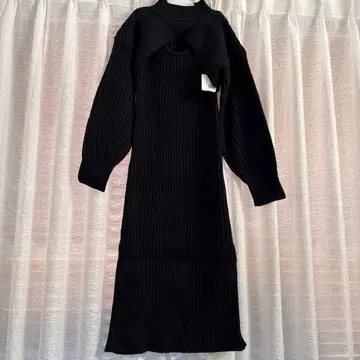 ROSEBUD 니트 원피스 블랙 로즈버드 원사이즈