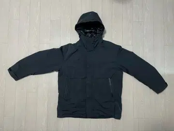 유니클로 +j 하이브리드 다운 오버사이즈 파카 다크 그레이 M