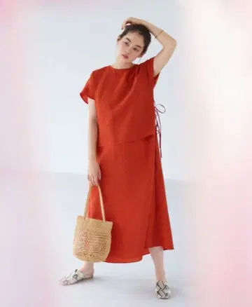 새상품 JOURNALSTANDARD 아오야기 후미코 콜라보 반팔 원피스