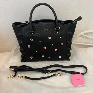 사만다 베가 블랙 핸드백 비쥬 플래터