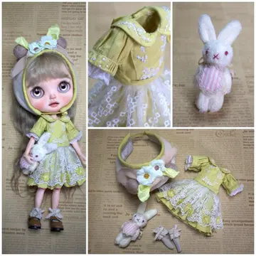 브라이스 아웃핏 4점 레몬색 꽃의 귀여운 의류 세트