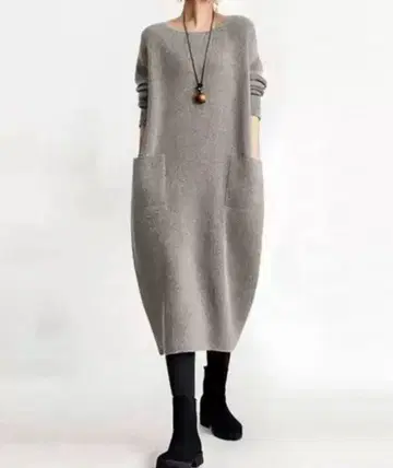 CADBURY 그레이 니트 원피스 택 포함