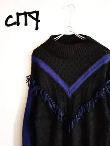 D222298 CITY 하이넥 모헤어 혼방 니트