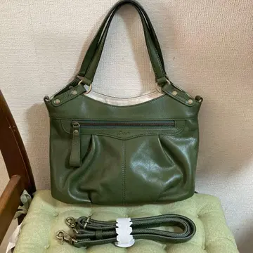 dakota 올리브 그린 가죽 숄더백