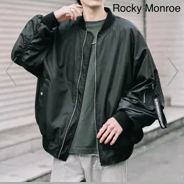 Rocky Monroe 블랙 MA-1 자켓 플라이트 자켓
