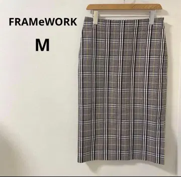 FRAMeWORK 체크 무늬 타이트 스커트