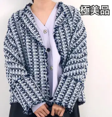 컨디션 최상 IENA &navy 블루 트위드 자켓 정가 4.6만