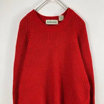 ST. JOHN'S BAY 래글런 로 게이지 니트 빨간색 레드