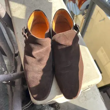 다크 브라운 버클 장식 비즈니스 슈즈