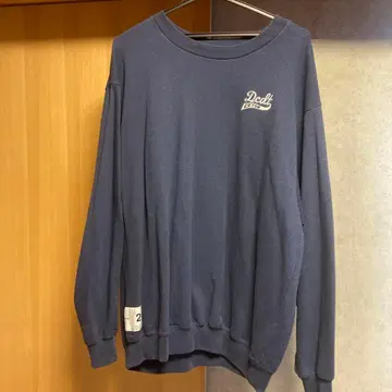 네이비 로고 크루넥 트레이닝복