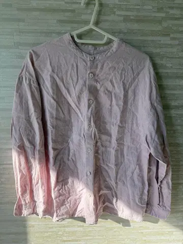 나카가와 마사시치 상점 면린넨 붓꽃 짜임 셔츠 벚꽃