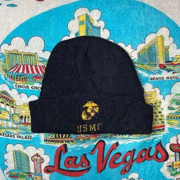 빈티지 비니 니트 모자 USA제 미군 marine vintage