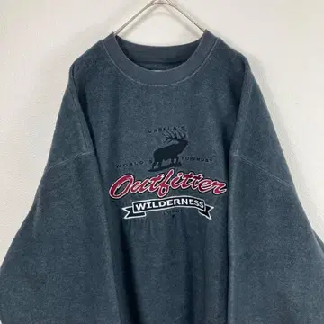 Cabela's 로고 플리스 맨투맨 그레이