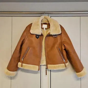 H&M 브라운 인조 가죽 자켓 M 사이즈