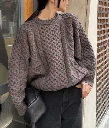 새상품 select MOCA by son 빈티지 스타일 케이블 니트