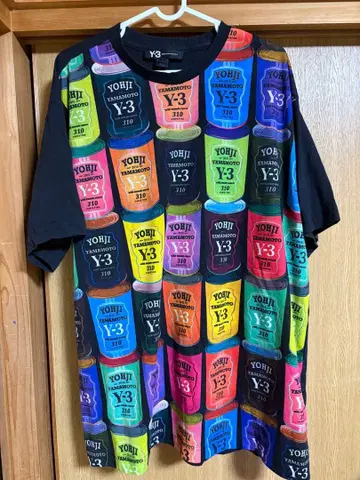 Y-3 컬러풀 보틀 프린트 T셔츠 L