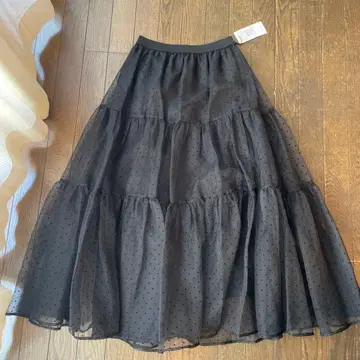 [새상품]Vin YAMADAYA 플레어 스커트 블랙 사이즈 38