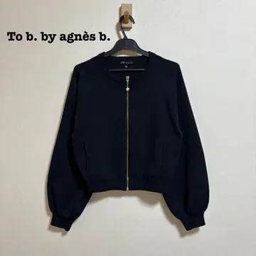 새상품급 To b. by agnes b. 라이트 니트 블루종 블랙