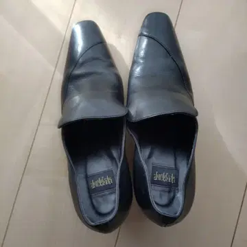 히미코 블랙 가죽 스틸레토 하이힐