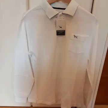 화이트 L 사이즈 피케 셔츠