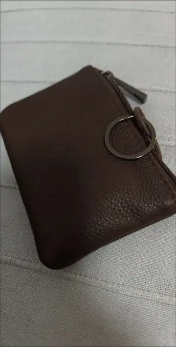 브라운 가죽 코인 케이스