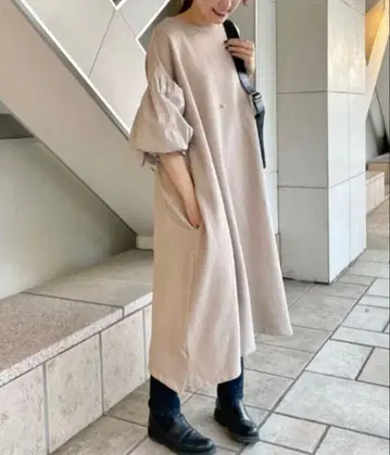 BEARDSLEY 긴팔 원피스 FREE 베이지