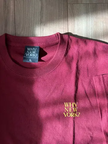 WHY NEW YORK? 버건디 T셔츠 L