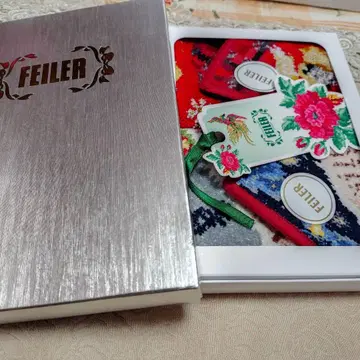 FEILER 꽃무늬 타월 손수건 약 25cm
