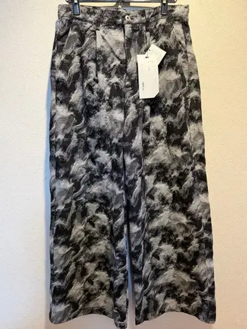 안티로자 흑백 와이드 팬츠