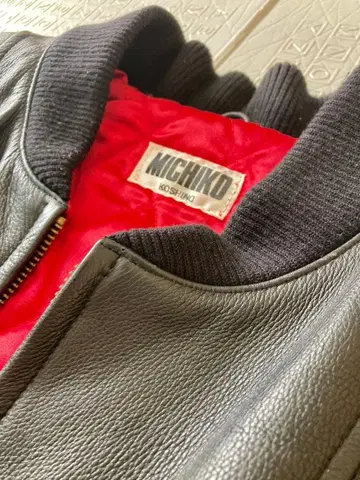 MICHIKO KOSHINO 블랙 가죽 자켓