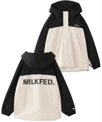 밀크페도 MILKFED 백 로고 바이컬러 마운틴 파카
