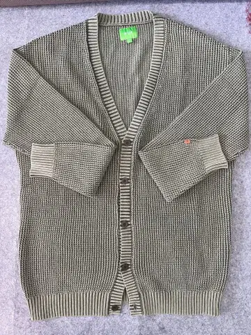 HUF XL 올리브 그린 니트 가디건