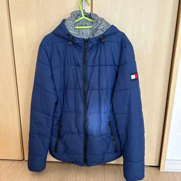 타미힐피거 리버서블 다운 자켓 네이비/그레이