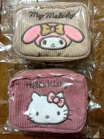 산리오 파우치 코듀로이 2종 세트