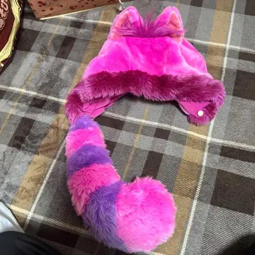 고양이 귀 달린 복슬복슬 모자 팬캡 하자품