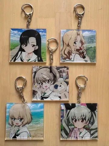 걸즈 앤 판처 극장판 아크릴 키링 5개