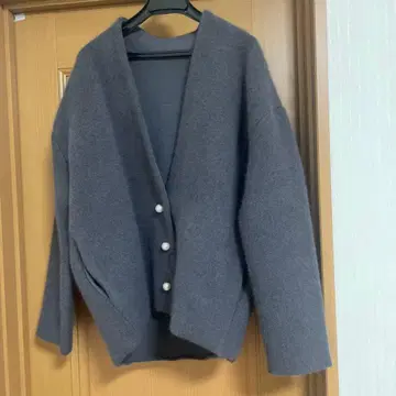 Apuweiser-riche FOX 혼 니트 가디건 코트 펄 포함