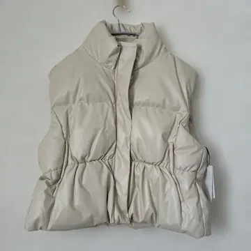 새상품 YAMADAYA Vin 인조 가죽 충전솜 베스트 아이보리