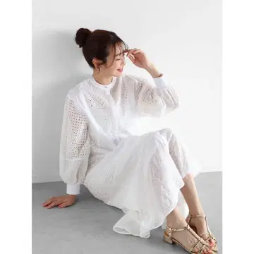 새상품 야마다야 Vin (뱅) 컷워크 레이스 원피스