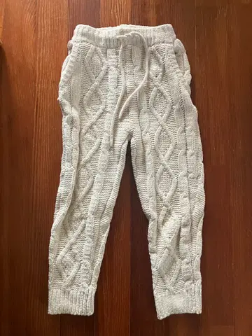 젤라토 피케 니트 팬츠 L 사이즈 크림색