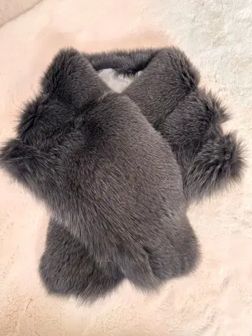 [ 성인식 ] 결혼식, 일본 의류, 기모노 그레이 퍼 FOX 숄