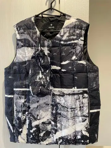 snow peak 다운 베스트 L 사이즈 블랙/화이트