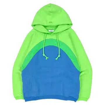 ERL 레인보우 후드티 맨즈 블루 후드티 S