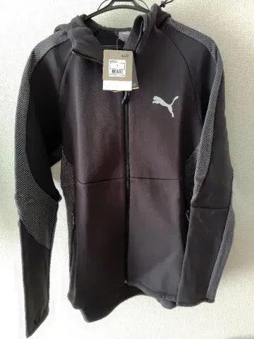 PUMA 풀 집업 후드티 US S 블랙