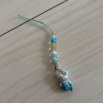 지역 한정 키티 헬로키티 머메이드 인어 스트랩 블루