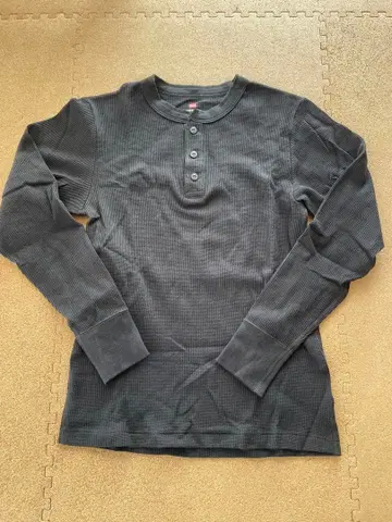 [새상품급] 헤인즈 비피 서멀 헨리넥 M 블랙